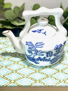 Vintage Coalport Bone China Willow Mini Teapot-Made in England