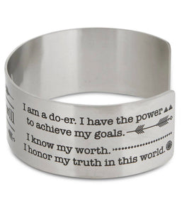 I can and I will Metal Stamped Bracelet