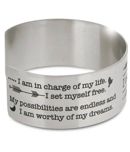 I can and I will Metal Stamped Bracelet