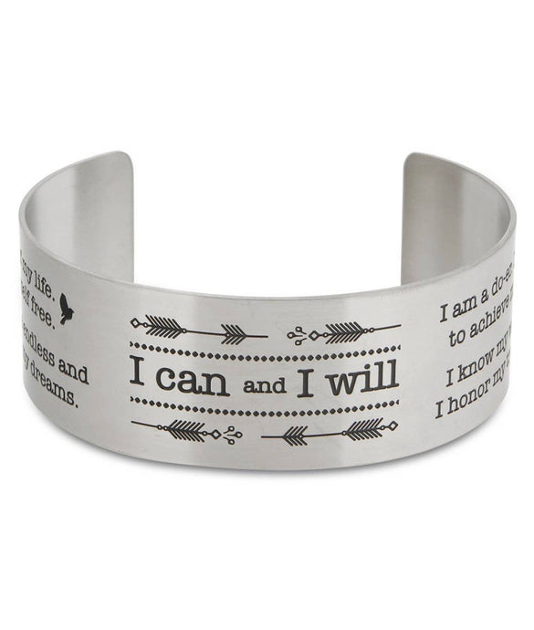 I can and I will Metal Stamped Bracelet